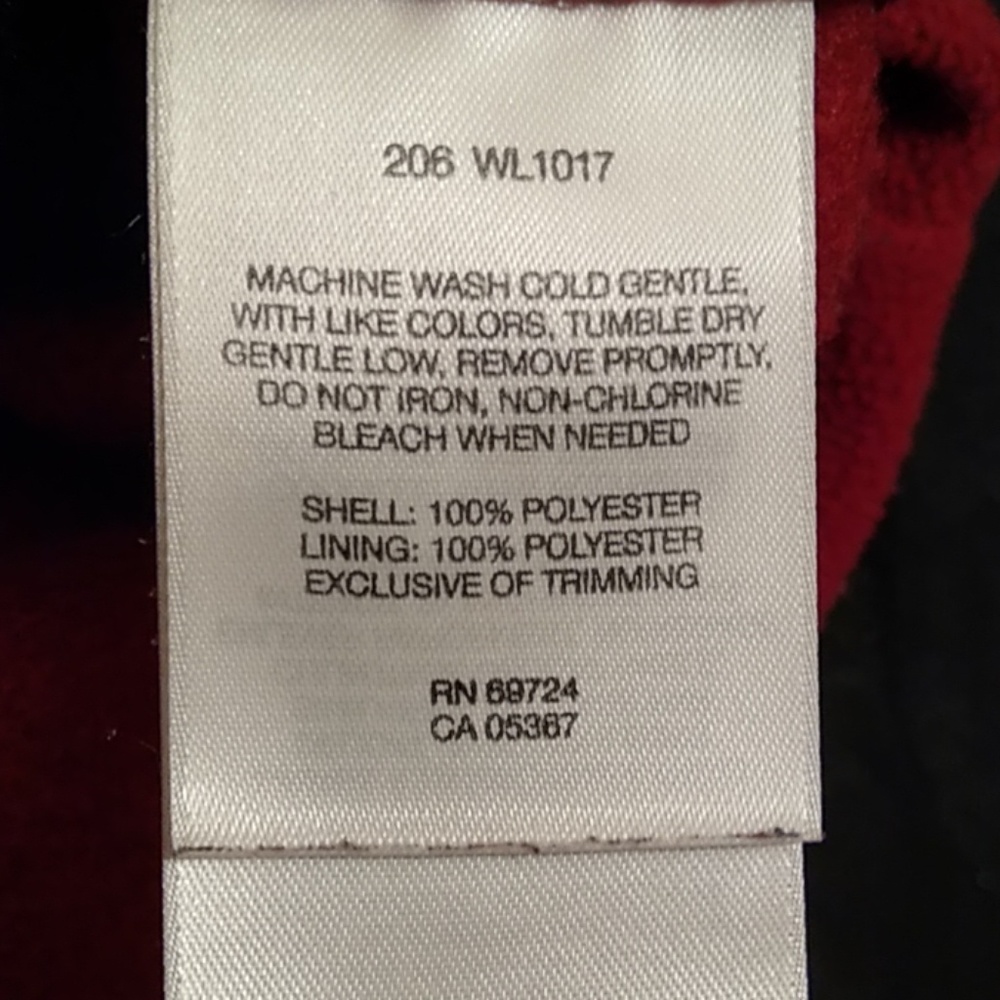 Columbia red fleece zip up  sweater vest S - Picture 7 of 7